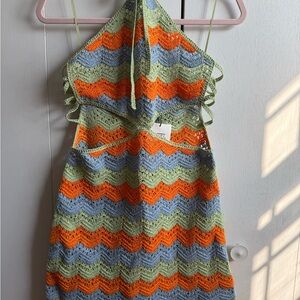 Zara Multicolor Crochet Dress